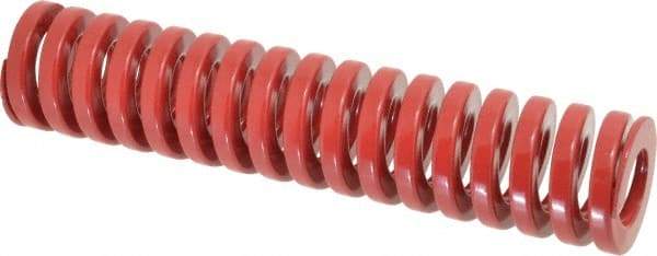 Dayton Lamina - 1-1/2" Hole Diam, 3/4" Rod Diam, 7" Free Length, Red Die Spring - 50.3 Lb Max Deflection, 2.1" Max Deflection, Heavy Duty, Chromium Vanadium Steel - USA Tool & Supply