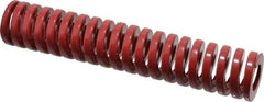 Dayton Lamina - 1-1/2" Hole Diam, 3/4" Rod Diam, 8" Free Length, Red Die Spring - 43.8 Lb Max Deflection, 2.4" Max Deflection, Heavy Duty, Chromium Vanadium Steel - USA Tool & Supply