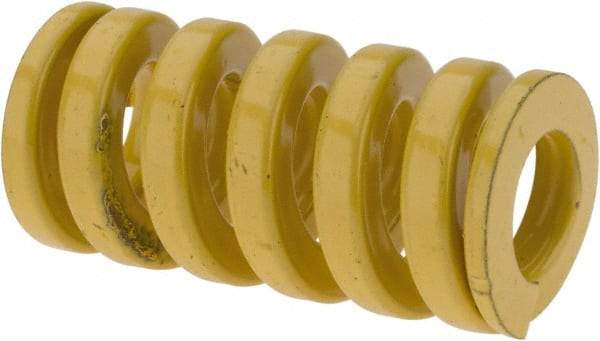 Dayton Lamina - 3/4" Hole Diam, 3/8" Rod Diam, 1-1/2" Free Length, Yellow Die Spring - 111 Lb Max Deflection, 0.37" Max Deflection, Extra Heavy Duty, Chromium Vanadium Steel - USA Tool & Supply