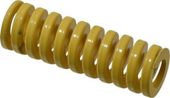Dayton Lamina - 1" Hole Diam, 1/2" Rod Diam, 3" Free Length, Yellow Die Spring - 71.4 Lb Max Deflection, 0.75" Max Deflection, Extra Heavy Duty, Chromium Vanadium Steel - USA Tool & Supply