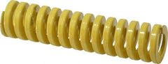 Dayton Lamina - 1" Hole Diam, 1/2" Rod Diam, 4" Free Length, Yellow Die Spring - 52 Lb Max Deflection, 1" Max Deflection, Extra Heavy Duty, Chromium Vanadium Steel - USA Tool & Supply