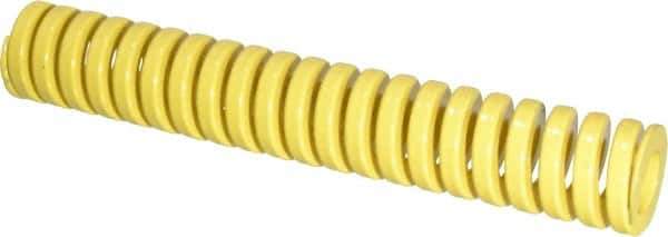 Dayton Lamina - 1" Hole Diam, 1/2" Rod Diam, 6" Free Length, Yellow Die Spring - 34.4 Lb Max Deflection, 1.5" Max Deflection, Extra Heavy Duty, Chromium Vanadium Steel - USA Tool & Supply