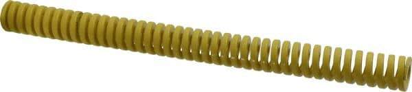 Dayton Lamina - 1" Hole Diam, 1/2" Rod Diam, 12" Free Length, Yellow Die Spring - 16.9 Lb Max Deflection, 3" Max Deflection, Extra Heavy Duty, Chromium Vanadium Steel - USA Tool & Supply