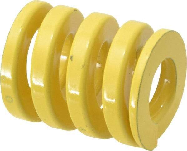 Dayton Lamina - 1-1/4" Hole Diam, 5/8" Rod Diam, 1-1/2" Free Length, Yellow Die Spring - 279 Lb Max Deflection, 0.37" Max Deflection, Extra Heavy Duty, Chromium Vanadium Steel - USA Tool & Supply