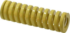 Dayton Lamina - 1-1/4" Hole Diam, 5/8" Rod Diam, 4" Free Length, Yellow Die Spring - 88.9 Lb Max Deflection, 1" Max Deflection, Extra Heavy Duty, Chromium Vanadium Steel - USA Tool & Supply