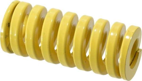 Dayton Lamina - 1-1/2" Hole Diam, 3/4" Rod Diam, 3-1/2" Free Length, Yellow Die Spring - 160 Lb Max Deflection, 0.88" Max Deflection, Extra Heavy Duty, Chromium Vanadium Steel - USA Tool & Supply