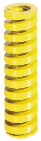 Dayton Lamina - 1-1/2" Hole Diam, 3/4" Rod Diam, 10" Free Length, Yellow Die Spring - 51.6 Lb Max Deflection, 2.5" Max Deflection, Extra Heavy Duty, Chromium Vanadium Steel - USA Tool & Supply