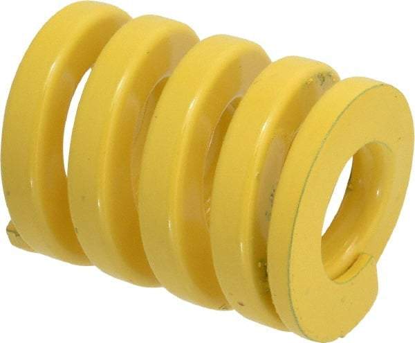 Dayton Lamina - 2" Hole Diam, 1" Rod Diam, 2-1/2" Free Length, Yellow Die Spring - 414 Lb Max Deflection, 0.63" Max Deflection, Extra Heavy Duty, Chromium Vanadium Steel - USA Tool & Supply