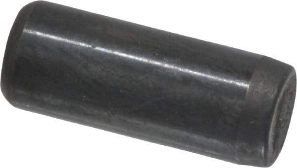 Holo-Krome - 1/4" Diam x 5/8" Pin Length Grade 8 Alloy Steel Standard Dowel Pin - Black Luster Finish, C 47-58 & C 60 (Surface) Hardness, 1 Beveled & 1 Rounded End - USA Tool & Supply