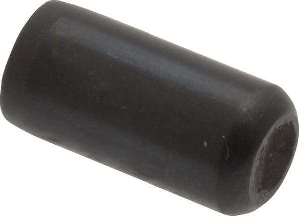 Holo-Krome - 3/8" Diam x 3/4" Pin Length Grade 8 Alloy Steel Standard Dowel Pin - Black Luster Finish, C 47-58 & C 60 (Surface) Hardness, 1 Beveled & 1 Rounded End - USA Tool & Supply