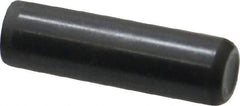 Holo-Krome - 3/8" Diam x 1-1/4" Pin Length Grade 8 Alloy Steel Standard Dowel Pin - Black Luster Finish, C 47-58 & C 60 (Surface) Hardness, 1 Beveled & 1 Rounded End - USA Tool & Supply