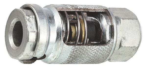 Lincoln - 250 Operating psi, 2-1/2" Long, 1/4 Thread, Grease Gun Air Coupler - NPT (F) Thread - USA Tool & Supply