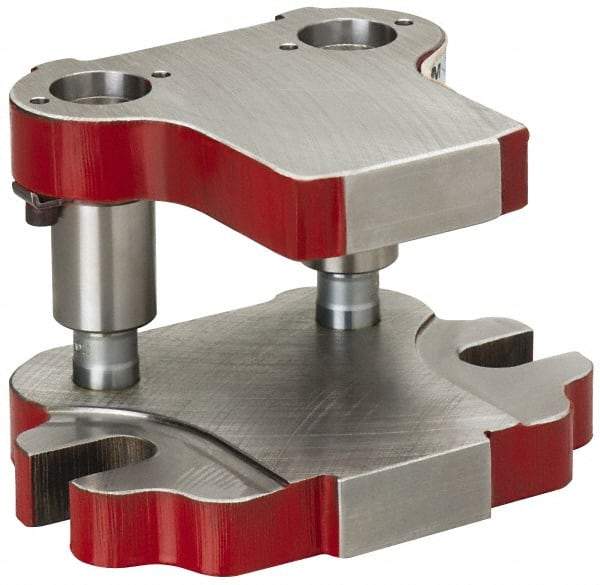 Anchor Danly - 5" Guide Post Length, 1-3/8" Die Holder Thickness, 7" Radius, Back Post Steel Die Set - 8-3/4" Overall Width x 6-5/16" Overall Depth - USA Tool & Supply