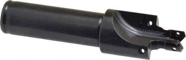 Allied Machine and Engineering - IS0 11926-1, SAE J1926-1/MS-16142 Standard, 7/16-20" Thread, 4 Tube Dash Number, 12° Porting Angle, 0.386" Pilot Diam, 5/8" Shank Diam, Indexable Spade Blade Insert Porting Tool - 2 Porting Inserts, 3.402" Overall Length - USA Tool & Supply