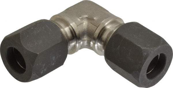 Made in USA - 1/2" OD, Grade 316Stainless Steel Union Elbow - -75 to 750°F, 3/4" Hex, Comp x Comp Ends - USA Tool & Supply