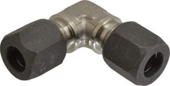 Made in USA - 1/2" OD, Grade 316Stainless Steel Union Elbow - -75 to 750°F, 3/4" Hex, Comp x Comp Ends - USA Tool & Supply