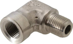 Made in USA - 1/8" Grade 316 Stainless Steel Pipe Fitting - FNPTF x MNPTF End Connections - USA Tool & Supply