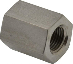 Made in USA - 1/8" Grade 316 Stainless Steel Pipe Hex Coupling - FNPTF x FNPTF End Connections - USA Tool & Supply