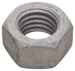 Armor Coat - 3/8-24 UNF Steel Right Hand Hex Nut - 9/16" Across Flats, 21/64" High, Armor Coat Finish - USA Tool & Supply