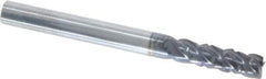 ProMax - 3/16" Diam, 5/8" LOC, 4 Flute Solid Carbide Roughing & Finishing Corner Radius End Mill - AlTiN Finish, 2" OAL, 3/16" Shank Diam, Straight Shank, 40° Helix, Centercutting, Regular Length - USA Tool & Supply