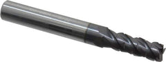 ProMax - 9/32" Diam, 3/4" LOC, 4 Flute Solid Carbide Roughing & Finishing Corner Radius End Mill - AlTiN Finish, 2-1/2" OAL, 5/16" Shank Diam, Straight Shank, 40° Helix, Centercutting, Regular Length - USA Tool & Supply