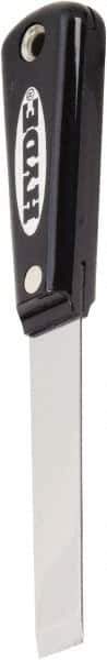 Hyde Tools - 3/4" Wide Chisel Edge Blade Carbon Steel Putty Knife - Stiff, Nylon Handle - USA Tool & Supply