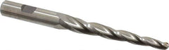 Made in USA - 2° Taper Angle per Side, 1/4" Small End Diam, 3-1/4" LOC, High Speed Steel 3 Flute Tapered Ball End Mill - 5-1/2" OAL, 1/2" Shank Diam - USA Tool & Supply