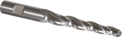Made in USA - 2° Taper Angle per Side, 3/8" Small End Diam, 3-1/4" LOC, High Speed Steel 3 Flute Tapered Ball End Mill - 5-1/2" OAL, 5/8" Shank Diam - USA Tool & Supply