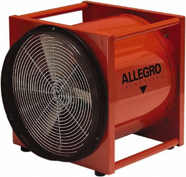 Allegro - 16" Inlet, Electric AC Axial Blower - 0.5 hp, 2,900 CFM (Free Air), Explosion Proof, 230 Max Voltage Rating - USA Tool & Supply