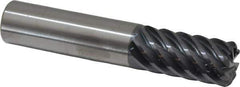 RobbJack - 3/4", 8 Flute, Single End, Solid Carbide, 0.12" Corner Radius End Mill - 4" OAL, 45° Helix, Right Hand Flute, 1-1/2" LOC, Right Hand Cut - USA Tool & Supply