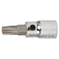 Torx Bit Socket 1/4″ Square Drive with 1/4″ Replaceable Hex Bit T25 × 38 mm Overall Length - USA Tool & Supply