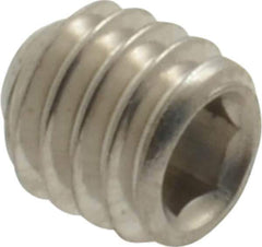 Value Collection - M4x0.70 Metric Coarse, 4mm OAL, Cup Point Set Screw - Grade 18-8 & Austenitic A2 Stainless Steel, 2mm Key - USA Tool & Supply
