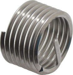 Heli-Coil - M14x1.50 Metric Fine, 14mm OAL, Free Running Helical Insert - 7-1/8 Free Coils, Tanged, 304 Stainless Steel, Bright Finish, 1D Insert Length - USA Tool & Supply