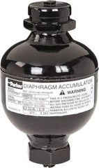 Parker - 10 Lb. Capacity, 3,620 psi Max Working Pressure, 4.69" High, Hydrin Diaphragm Accumulator - 2.95" Diam, 6 SAE Port Thread - USA Tool & Supply