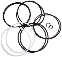 Parker - Buna Nitrile Accumulator Seal Kit - Includes V O-Ring Piston Seal, V O-Ring Backups, PTFE Glide Rings, O-Ring, O-Ring Backup, Gas Valve O-Ring, Use with 2 Inch Bore Piston Accumulator - USA Tool & Supply