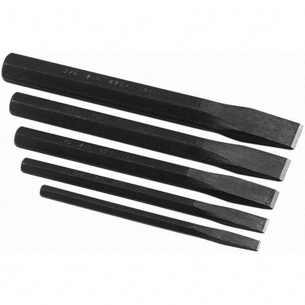 SK - Chisel Sets - 5PC 1/4-3/4" FLAT CHISEL SET - USA Tool & Supply