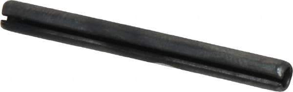 Made in USA - 5/32" Diam x 1-1/2" Long Slotted Spring Pin - Grade 1070-1090 Alloy Steel, Black Oxide Finish - USA Tool & Supply