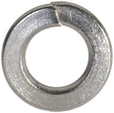 Value Collection - #5, 0.031" Thick Split Lock Washer - 18-8 Stainless Steel, Uncoated, 0.127" Min ID, 0.133" Max ID, 0.236" Max OD - USA Tool & Supply