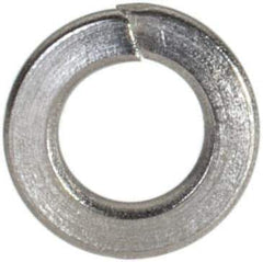 Value Collection - #5, 0.031" Thick Split Lock Washer - 18-8 Stainless Steel, Uncoated, 0.127" Min ID, 0.133" Max ID, 0.236" Max OD - USA Tool & Supply