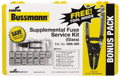 Cooper Bussmann - 32 to 250 VAC/VDC, Fuse Service Kit - 20 Amps, Glass and Ceramic - USA Tool & Supply