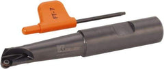 Kennametal - 1/2" Cutting Diam, 5/8" Shank Diam, 1/2" Max Depth of Cut, Straight Shank Indexable Copy End Mill - 1 Insert, RD.X 07.. Insert, KDM Toolholder, Through Coolant - USA Tool & Supply