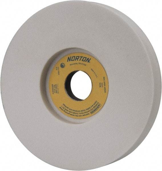 Norton - 7" Diam x 1-1/4" Hole x 1" Thick, J Hardness, 60 Grit Surface Grinding Wheel - Aluminum Oxide, Type 5, Medium Grade, 3,600 Max RPM, Vitrified Bond, One-Side Recess - USA Tool & Supply