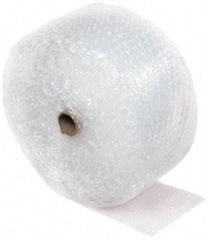 Made in USA - 100' Long x 24" Wide x 5/16" Thick, Medium Sized Bubble Roll - Clear, Perforated Every 12" - USA Tool & Supply