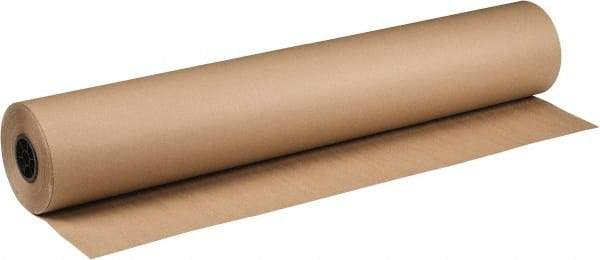 Made in USA - 900' Long x 48" Wide Roll of Recycled Kraft Paper - 8-1/2" OD, 40 Lb Paper Weight, 53 Lb per Roll - USA Tool & Supply
