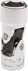 Proto - 3/8", 1/4" Drive, Standard Hand Socket - 6 Points, 1-13/32" OAL, Alloy Steel, Chrome Finish - USA Tool & Supply