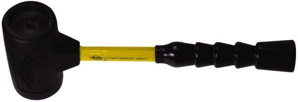 NUPLA - 6 Lb Head 3" Face Tough Polymer Nonmarring Hammer without Faces - 15-1/2" OAL, Fiberglass Handle - USA Tool & Supply