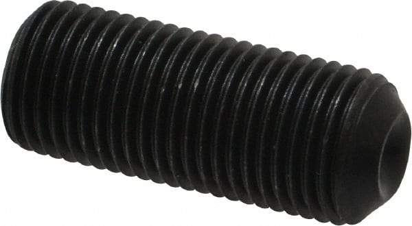 Value Collection - 1/2-20 UNF, 1-1/4" OAL, Cup Point Set Screw - Grade ASTM F912 Alloy Steel, 1/4" Key - USA Tool & Supply