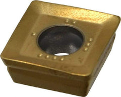 Seco - SONX120508 M12 Grade F40M Carbide Milling Insert - TiAlN/TiN Finish, 0.203" Thick, 1/2" Inscribed Circle, 0.031" Corner Radius - USA Tool & Supply