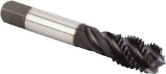 Kennametal - 3/4-10 UNC 4 Flute 2BX Modified Bottoming Spiral Flute Tap - Powdered Metal, TiN/CrC/C Finish, 107.95mm OAL, Right Hand Flute, Right Hand Thread, Series T630 - USA Tool & Supply