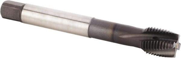Kennametal - M16x1.50 Metric Fine 4 Flute 6HX Plug Spiral Flute Tap - Powdered Metal, TiN/CrC/C Finish, 100mm OAL, Left Hand Flute, Right Hand Thread, Series T621 - USA Tool & Supply